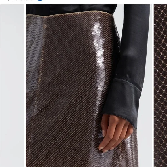 BNWOT A.L.C Elegant Sequin Monroe Skirt in Smoke - Picture 4 of 6